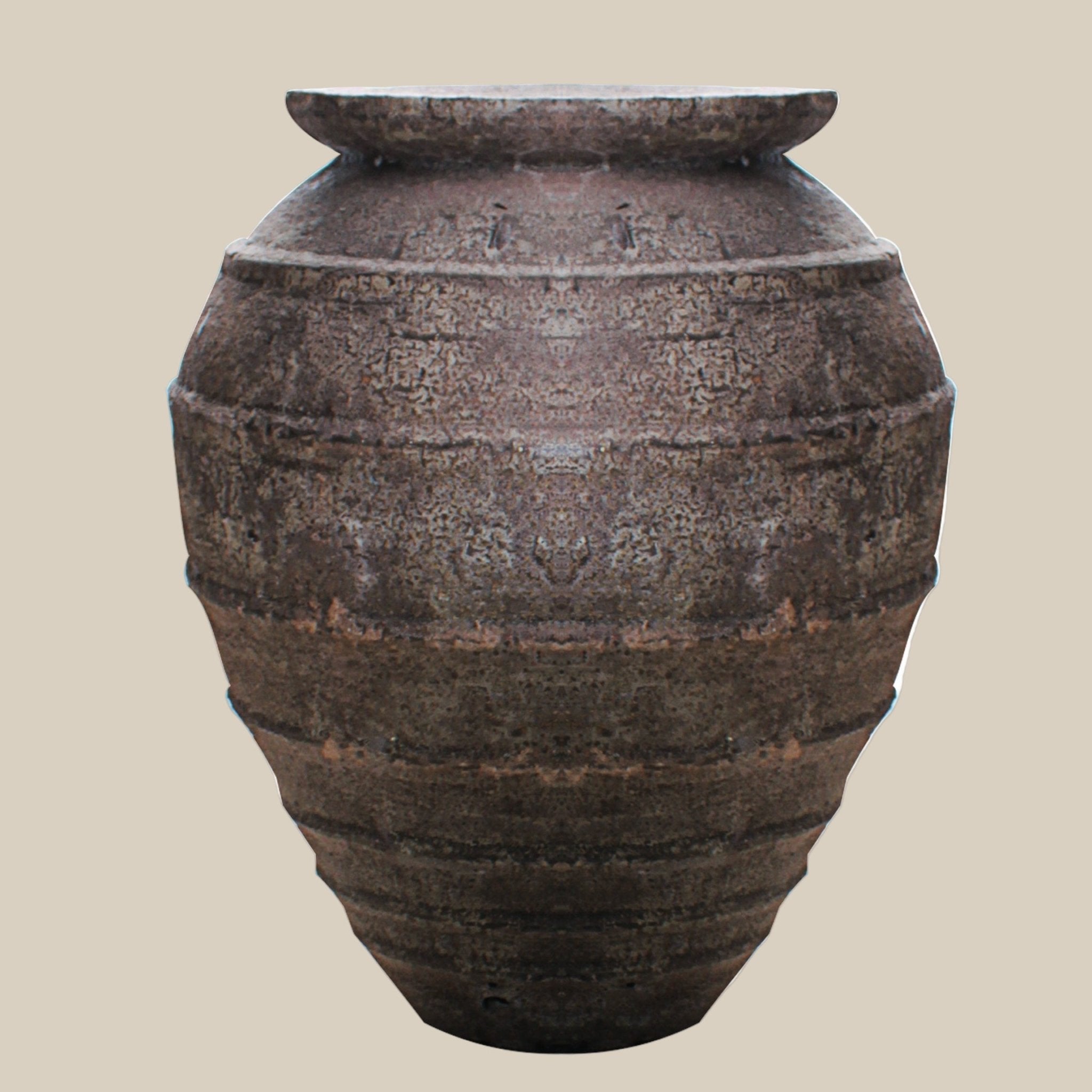 BEE HIVE JAR WITH RINGS - Fourseas Pottery