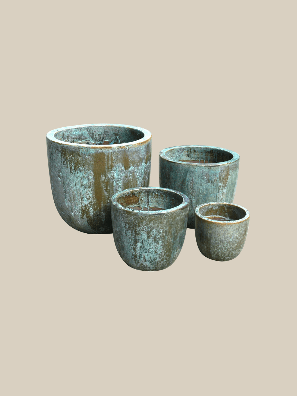 U Planter Set of 4 - Fourseas Pottery